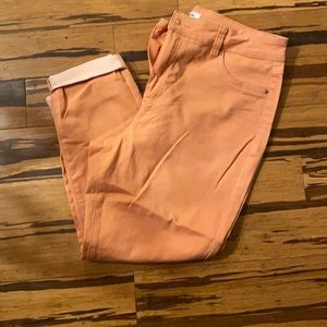 Peach Colored Stretch Jeans